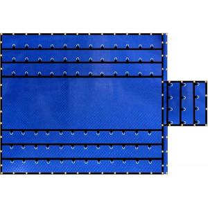 imageMytee Products 16 x 27 Flatbed Truck 18 Oz Steel Tarp with 4 FT Drop ampamp Flap  Black Heavy Duty Vinyl Waterproof Tarp for Trailers to Protect Cargo from Wind Rain Snow and SunBlue