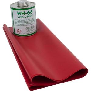 imageMytee Products 18oz Blue Tarp Vinyl Repair Kit HH66 HH66 PVC Cement with Brush 32 Ounce Made in USARed