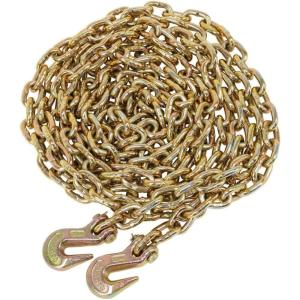imageMytee Products 2 Pack 38quot x 16 Grade 70 Transport Binder Chain  Made in USA with G70 Grab Hooks  Tow Transport Binder Chain  6600 Lbs WLL516 x 20