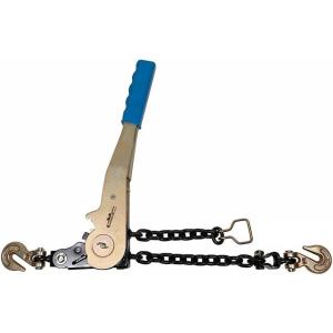 imageMytee Products 4 Pack 38quot  12quotEasy Ratchet Chain Binder with Grab Hooks ampamp 6000 lbs WLL  Heavy Duty Tie Down Ratchet Load Binder for Flatbed Trailers ampamp Trucks1  Pack