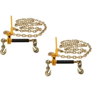 imageMytee Products 4 Pack 38quot x 20 Grade 70 Chain 3812 Peerless QuikBinder Kit H51250658 Ratchet Load Binder WLL 12000Chain Binder Kit 4 PC