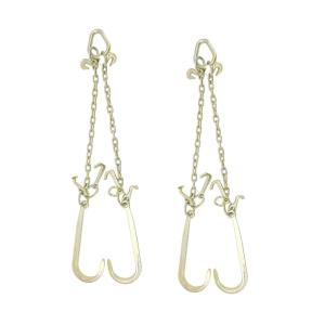 imageMytee Products 516quotx2 Leg Grade 70 VChain Bridle Tow w 15quot Large Shank J Hook TJ Hook ampamp Grab Hooks for Towing  4700 LBS WLL Tow Truck Chain Accessories for Flatbed Trailer Wrecker Recovery2  Pack