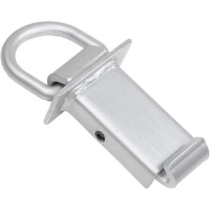 imageMytee Products Heavy Duty Adjustable Trailer Stake Pocket 58 Inch D Ring w 12quot Hitch Pin Load Limit 5400 lbs ampamp 4 Holes for Adjustment  DRing Tie Downs Utility for Flatbed Trucks ampamp Trailer  4 PKSilver w Outward Protruding