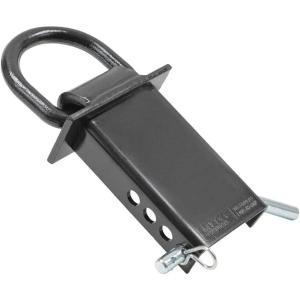 imageMytee Products Heavy Duty Adjustable Trailer Stake Pocket 58 Inch D Ring w 12quot Hitch Pin Load Limit 5400 lbs ampamp 4 Holes for Adjustment  DRing Tie Downs Utility for Flatbed Trucks ampamp Trailer  4 PKBlack