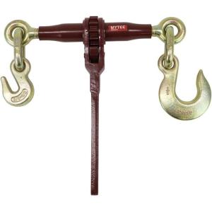 imageMytee Products Heavy Duty Specialty Pro Ratchet Load Chain Binder wGrab Hook ampamp Slip Hook  12quot Grab Hook ampamp 58quot Slip Hook  12quot Grab Hook 15000 Lbs WLL  Chain Binders for Flatbed Truck  4 Pack12 Grab Hook  12 Slip Hook