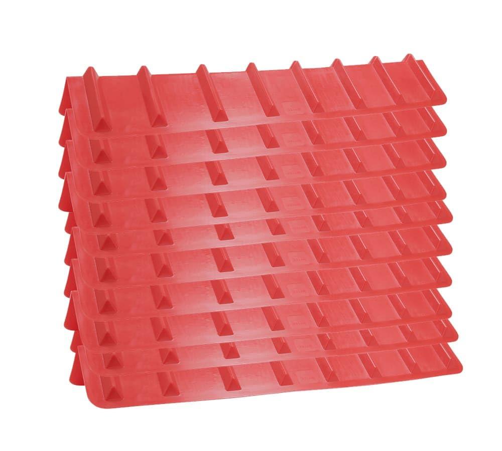imageMytee Products 10 Pack 8quotx8quotx48quot Red Flatbed Corner Protector  V Shaped Edge Guard for TieDown Winch ampamp Ratchet Straps  Plastic Corner Protector for Flatbed Trailer Cargo LoadRed