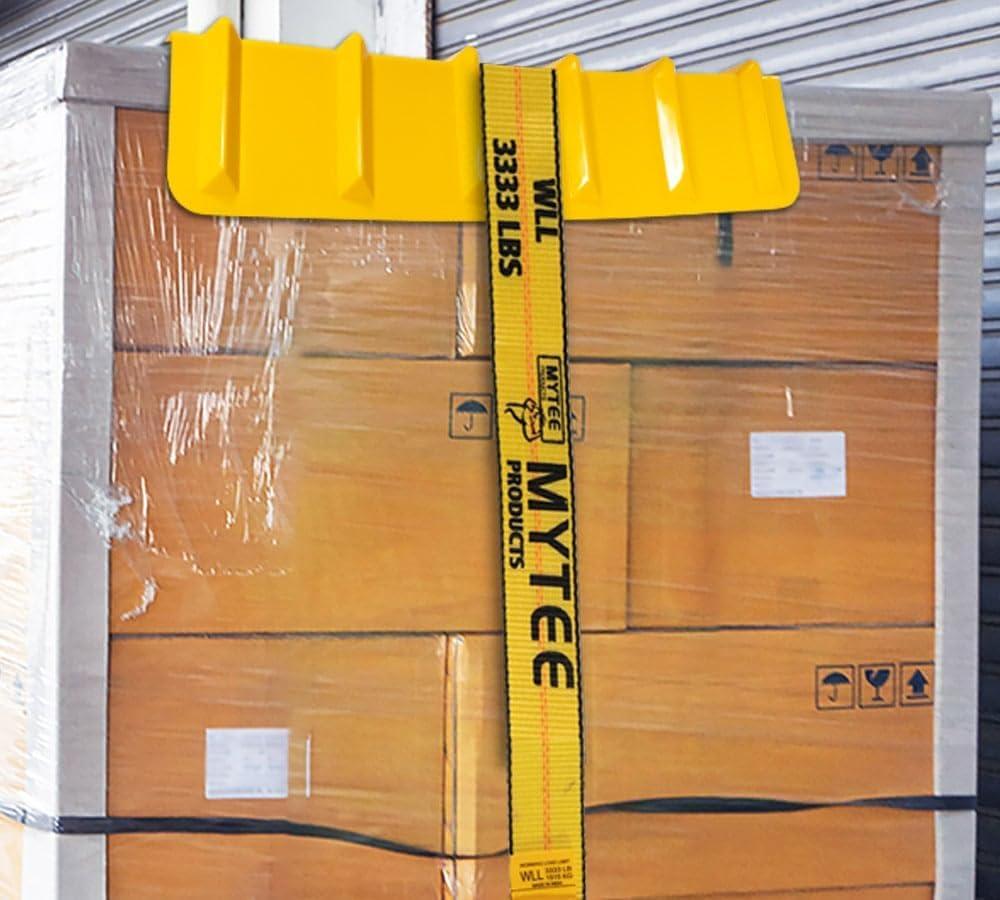 imageMytee Products 20 Pack Red Flatbed Edge Protectors  8quot x 8quot x 36quot  V Shaped Winch Ratchet Straps Plastic Corner Protector for Flatbed Cargo LoadYellow