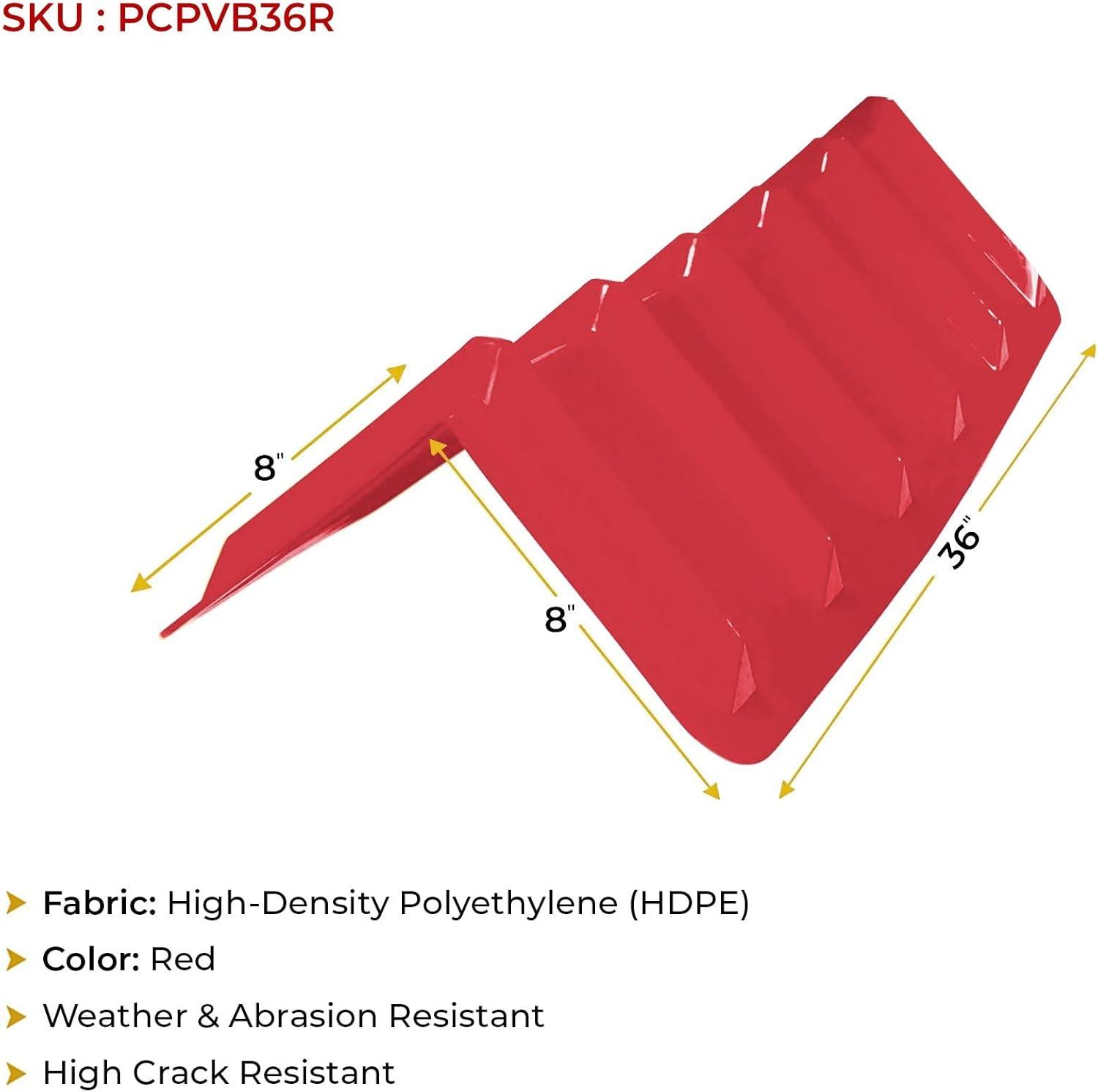 imageMytee Products 20 Pack Red Flatbed Edge Protectors  8quot x 8quot x 36quot  V Shaped Winch Ratchet Straps Plastic Corner Protector for Flatbed Cargo LoadRed