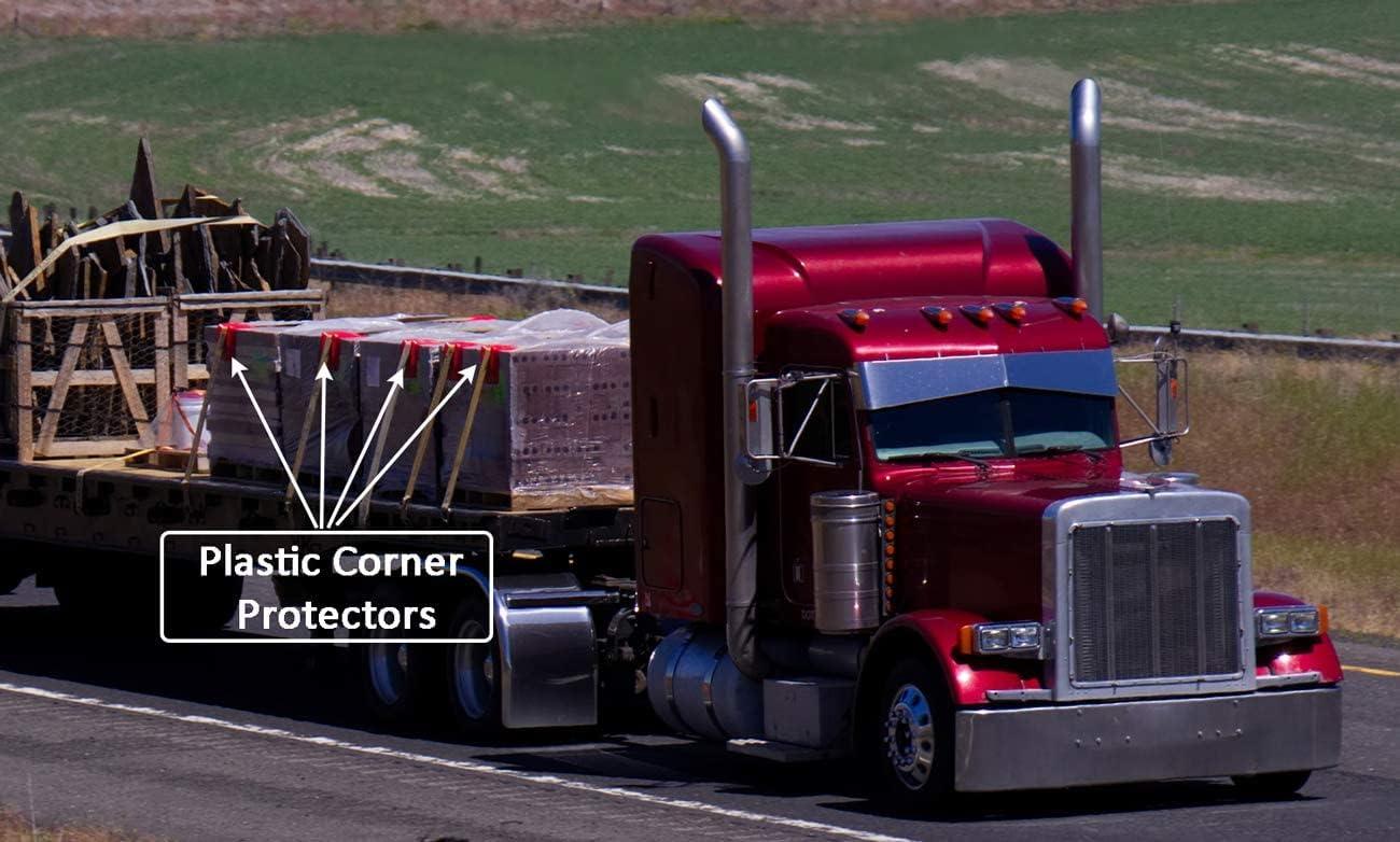 imageMytee Products 20 Pack V Shaped Board 4quot Blue Plastic Corner Edge Protectors for Cargo Loads  Tie Down Strap Guard for Winch Ratchet Straps on Flatbed Trailers  VStyle Tie Downs Edge ProtectorsBlue