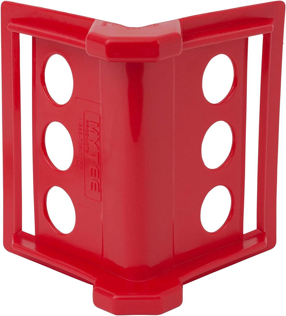 imageMytee Products 20 Pack V Shaped Board 4quot Blue Plastic Corner Edge Protectors for Cargo Loads  Tie Down Strap Guard for Winch Ratchet Straps on Flatbed Trailers  VStyle Tie Downs Edge ProtectorsRed