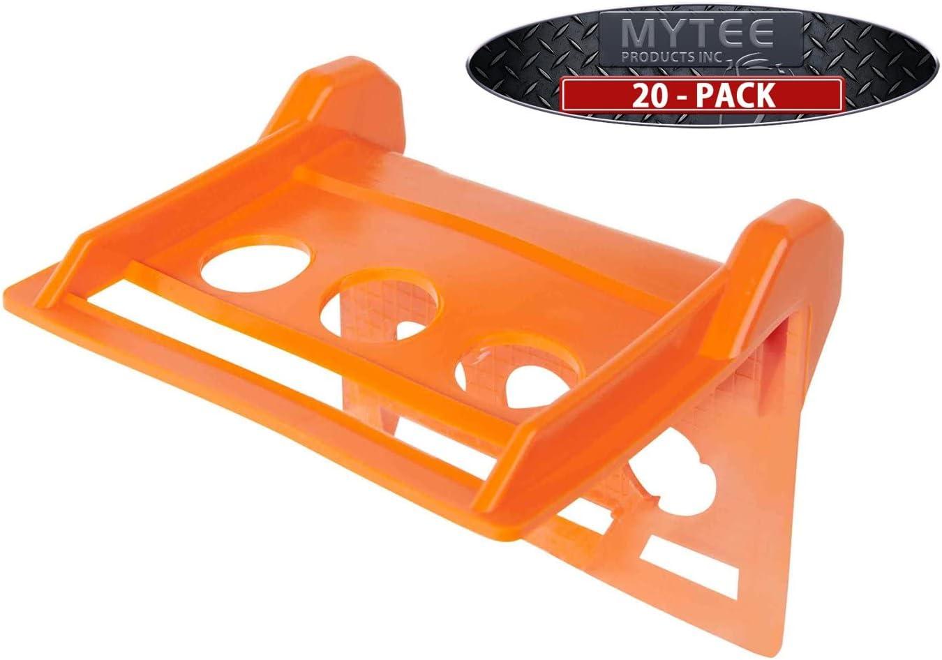 imageMytee Products 20 Pack V Shaped Board 4quot Blue Plastic Corner Edge Protectors for Cargo Loads  Tie Down Strap Guard for Winch Ratchet Straps on Flatbed Trailers  VStyle Tie Downs Edge ProtectorsOrange