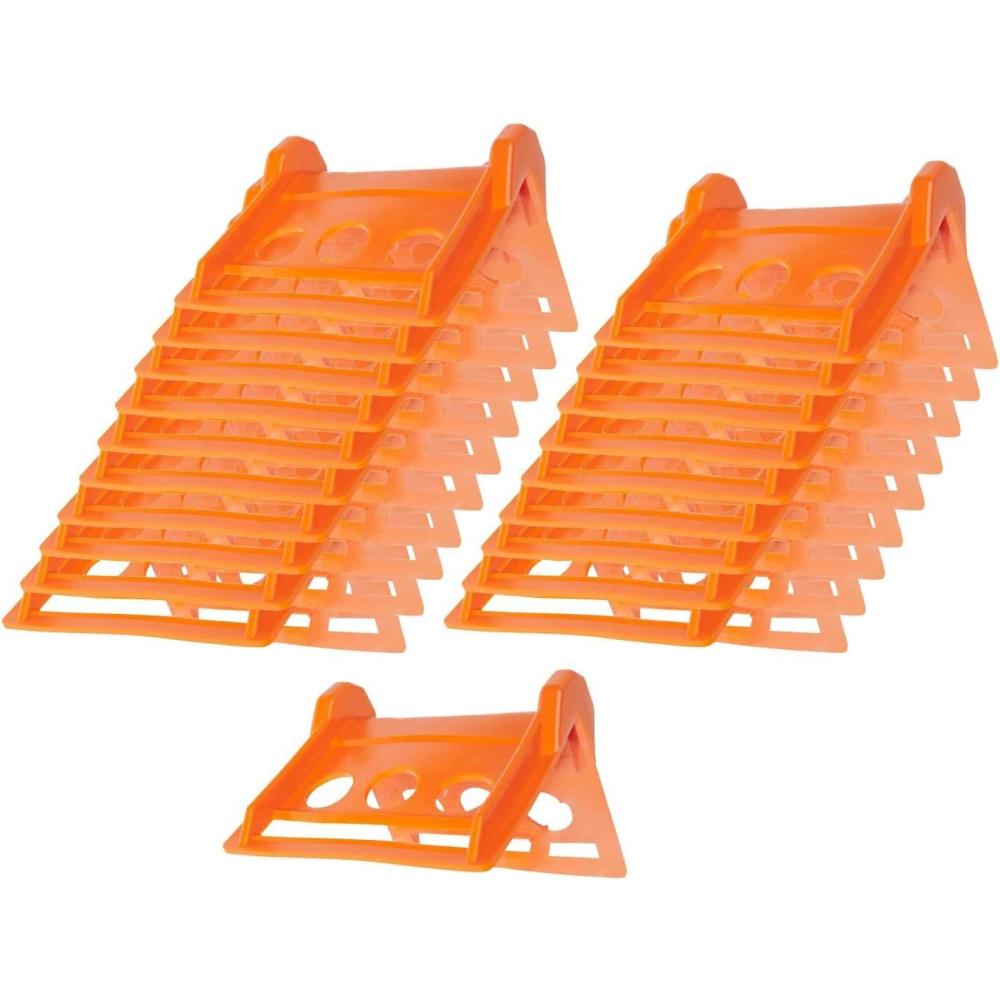 imageMytee Products 20 Pack V Shaped Board 4quot Blue Plastic Corner Edge Protectors for Cargo Loads  Tie Down Strap Guard for Winch Ratchet Straps on Flatbed Trailers  VStyle Tie Downs Edge ProtectorsOrange