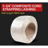 image1x3280 Composite Cord Strapping Roll 8x8 Core Size  3000 lbs Breaking Strength  White High Tenacity Poly Cord Strapping for Lashing ampamp Shipping  Cart Packaging Straps114 x 1960