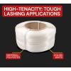image1x3280 Composite Cord Strapping Roll 8x8 Core Size  3000 lbs Breaking Strength  White High Tenacity Poly Cord Strapping for Lashing ampamp Shipping  Cart Packaging Straps114 x 1960