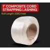 image1x3280 Composite Cord Strapping Roll 8x8 Core Size  3000 lbs Breaking Strength  White High Tenacity Poly Cord Strapping for Lashing ampamp Shipping  Cart Packaging Straps1 x 3280