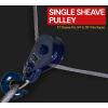 image4 Pack Snatch Block with Shackle WLL 8 Ton 34quot Wire Rope x 6quot Sheave Wrecker Recovery1  Pack