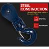 image4 Pack Snatch Block with Shackle WLL 8 Ton 34quot Wire Rope x 6quot Sheave Wrecker Recovery2  Pack