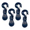image4 Pack Snatch Block with Shackle WLL 8 Ton 34quot Wire Rope x 6quot Sheave Wrecker Recovery4  Pack