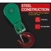 image4 Pack Snatch Block with Shackle WLL 8 Ton 34quot Wire Rope x 6quot Sheave Wrecker Recovery4  Pack