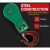 image4 Pack Snatch Block with Shackle WLL 8 Ton 34quot Wire Rope x 6quot Sheave Wrecker Recovery4  Pack