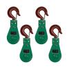image4 Pack Snatch Block with Shackle WLL 8 Ton 34quot Wire Rope x 6quot Sheave Wrecker Recovery4  Pack