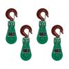 image4 Pack Snatch Block with Shackle WLL 8 Ton 34quot Wire Rope x 6quot Sheave Wrecker Recovery4  Pack