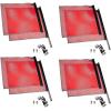 imageEZ Mount Warning Flag Red 18quot x 18quot Mesh Safety Flag DOT Compliant  Spring Loaded Quick n Easy Disconnect  4 PackReflective Red