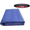 imageMytee Products 12 Pack 80quot x 72quot Moving Blankets 60 lbdz Weight  Blue NonWoven Polyester Furniture Moving Pads for Protection in Moving or Storage2  Pack