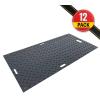 imageMytee Products 12 Pcs Ground Protection Mats  Black 3 x 8 Heavy Equipment Mats w 22 Pcs Single Connectors