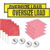 imageMytee Products 15 Pcs Magnetic Oversize Load Sign Kit  2 Mesh Oversized Load Banner 8 Pcs Mesh Warning Flag wWood Dowel ampamp Wire Loop 1 Bag ampamp 4 Magnetic Flag Holder for Construction Pedestrian SignRed