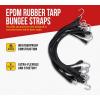 imageMytee Products 15quot Natural Rubber Tarp Bungee Straps Crimped Hooks  50 Pack100  Pack