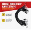 imageMytee Products 15quot Natural Rubber Tarp Bungee Straps Crimped Hooks  50 Pack2500  Pack Pallet