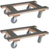 imageMytee Products 2 Pack 32quotx18quot Rubber Caps Moving Dolly with 4quot NonMarking Swivel Caster Wheels 1000 lbs  Chicago Style Heavy Duty 4 Wheel Dolly Cart for Moving Industrial Heavy Loads Furniture2  Pack