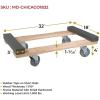 imageMytee Products 2 Pack 32quotx18quot Rubber Caps Moving Dolly with 4quot NonMarking Swivel Caster Wheels 1000 lbs  Chicago Style Heavy Duty 4 Wheel Dolly Cart for Moving Industrial Heavy Loads Furniture4  Pack
