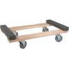 imageMytee Products 2 Pack 32quotx18quot Rubber Caps Moving Dolly with 4quot NonMarking Swivel Caster Wheels 1000 lbs  Chicago Style Heavy Duty 4 Wheel Dolly Cart for Moving Industrial Heavy Loads Furniture4  Pack