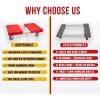 imageMytee Products 2 Pack 32quotx18quot Rubber Caps Moving Dolly with 4quot NonMarking Swivel Caster Wheels 1000 lbs  Chicago Style Heavy Duty 4 Wheel Dolly Cart for Moving Industrial Heavy Loads Furniture2  Pack