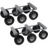 imageMytee Products 2 Pack 32quotx18quot Rubber Caps Moving Dolly with 4quot NonMarking Swivel Caster Wheels 1000 lbs  Chicago Style Heavy Duty 4 Wheel Dolly Cart for Moving Industrial Heavy Loads Furniture2  Pack