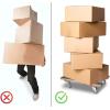 imageMytee Products 2 Pack 32quotx18quot Rubber Caps Moving Dolly with 4quot NonMarking Swivel Caster Wheels 1000 lbs  Chicago Style Heavy Duty 4 Wheel Dolly Cart for Moving Industrial Heavy Loads Furniture2  Pack
