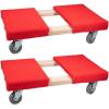 imageMytee Products 2 Pack 32quotx18quot Rubber Caps Moving Dolly with 4quot NonMarking Swivel Caster Wheels 1000 lbs  Chicago Style Heavy Duty 4 Wheel Dolly Cart for Moving Industrial Heavy Loads Furniture2  Pack
