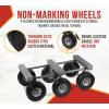 imageMytee Products 2 Pack 32quotx18quot Rubber Caps Moving Dolly with 4quot NonMarking Swivel Caster Wheels 1000 lbs  Chicago Style Heavy Duty 4 Wheel Dolly Cart for Moving Industrial Heavy Loads Furniture2  Pack