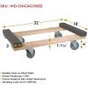 imageMytee Products 2 Pack 32quotx18quot Rubber Caps Moving Dolly with 4quot NonMarking Swivel Caster Wheels 1000 lbs  Chicago Style Heavy Duty 4 Wheel Dolly Cart for Moving Industrial Heavy Loads Furniture1  Pack