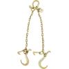 imageMytee Products 2 Pack 516 x 3 G70 VChain Bridle w 8quot Medium J Hooks T Hook ampamp JHook wGrab Hooks 3 Legs 4700 lbs WLL2 ft legs w 8 J Hook 2Pack