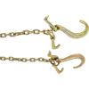 imageMytee Products 2 Pack 516 x 3 G70 VChain Bridle w 8quot Medium J Hooks T Hook ampamp JHook wGrab Hooks 3 Legs 4700 lbs WLL3 ft legs w 8 J Hook 2Pack