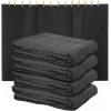 imageMytee Products 2 Pack Small Black Sound Dampening Blanket with Grommets  48quot x 48quot  Moving Blanket with Sound Absorption  CottonPolyester Woven Machine Washable4  Pack