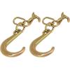 imageMytee Products 2 Pc 8quot Inch Tow Hook Grade 70 G70 J Hook Heavy Duty Towing Wrecker Roll Back Truck2  Pack