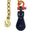 imageMytee Products 2 Ton Snatch Block wChain Anchor ampamp Wire Rope Steel Core Winch Cable 38quot x 50 Swivel Hook Replaces150 Winch Cable w Snatch Block
