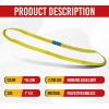 imageMytee Products 20 Pack 1quot x6 ft Yellow Polyester Endless Round Sling 2200 LBS Vertical Capacity  1760 LBS Choker  4400 LBS Basket  Endless Web Sling for Wrecker Recovery Lifting ampamp Towing20  Pack