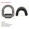 imageMytee Products 20 Pack 34quot Heavy Duty WeldOn Forged D Ring 26500Lbs12  Pack