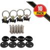 imageMytee Products 22 Pieces Black LTrack Tie Down Kit with 2quot Round Anchor Point for Trucks or Trailers to Tie Down Your Boat UTV ATV Motorcycle Lawnmower10  Pack
