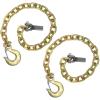 imageMytee Products 38quot x 36quot Grade 70 Trailer Safety Chains wForged Hook ampamp Safety Clip2  Pack